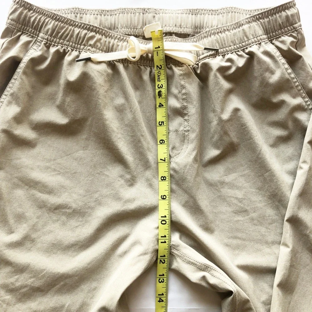 Fair Harbor Pants Mens Large One Pant Khaki Tan Stretch Straight Leg Chino